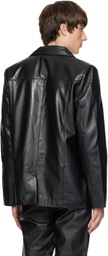 Deadwood Black Stanley Leather Blazer