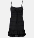 Staud Halie ruffled cotton-blend poplin minidress