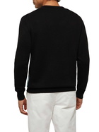 MC2 Saint Barth Crewneck Sweater Heron With Zermatt Postcard Jacquard