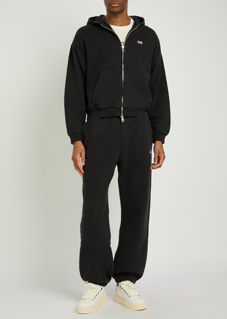 Cole Buxton Embroidered Cotton Sweatshirt Black