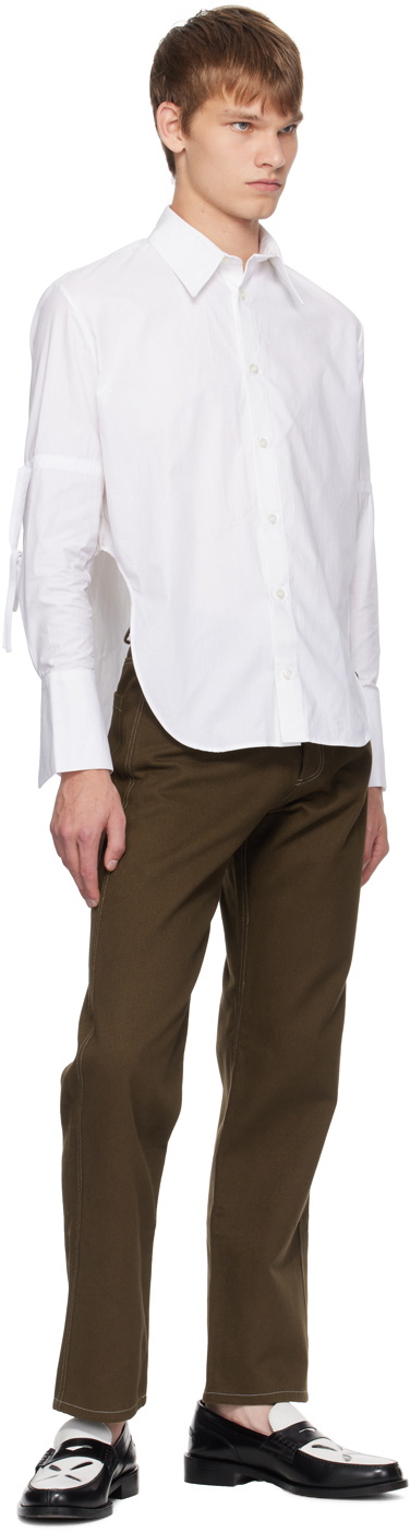 Carlota Barrera Brown Straight-Leg Jeans