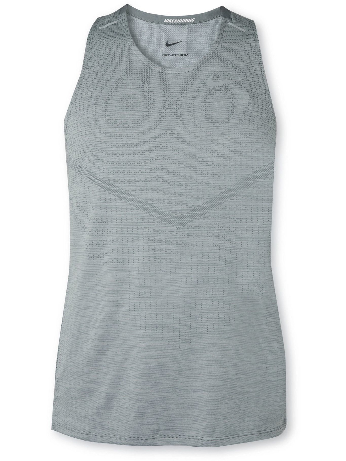 - TechKnit Ultra Perforated Recycled Dri-FIT Tank Top - Gray Nike