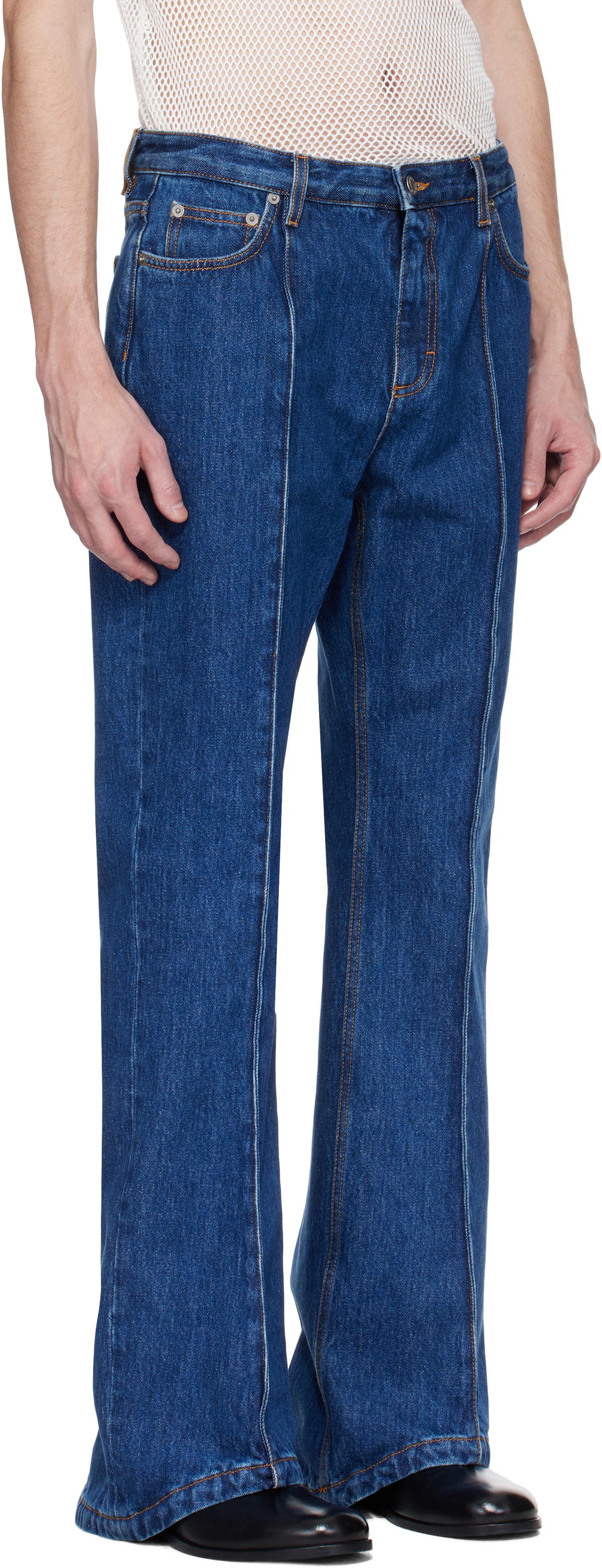 Bally Blue Pinched Seam Jeans