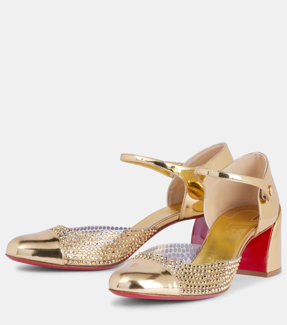 パンプス Miss MJ Strass mirrored leather and PVC pumps Christian Louboutin Miss MJ Strass mirrored leather and PVC