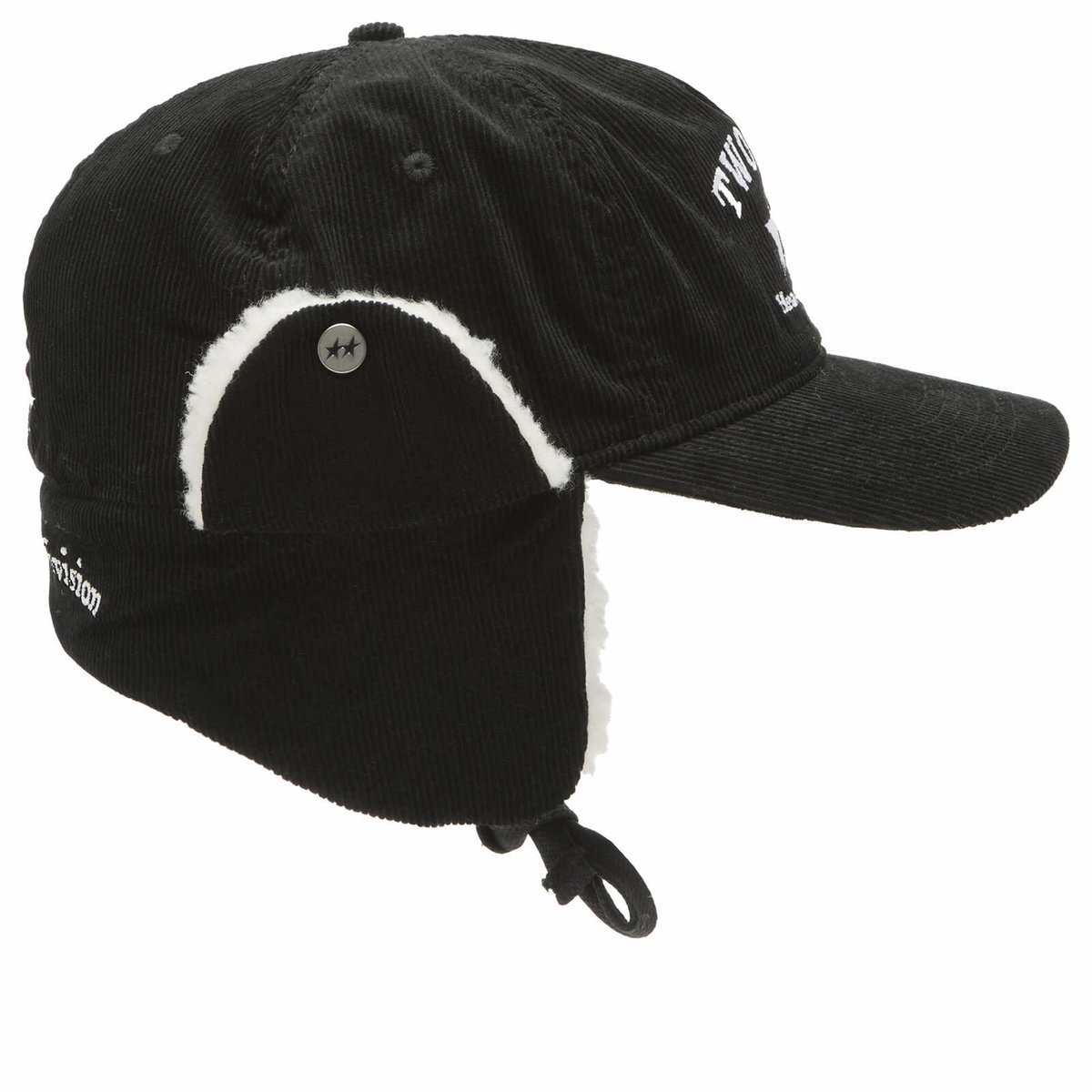 TwoJeys Men's Heavy Silver Earflap Cap in Black 