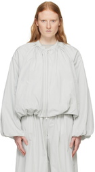 AMOMENTO Gray Shirred Jacket