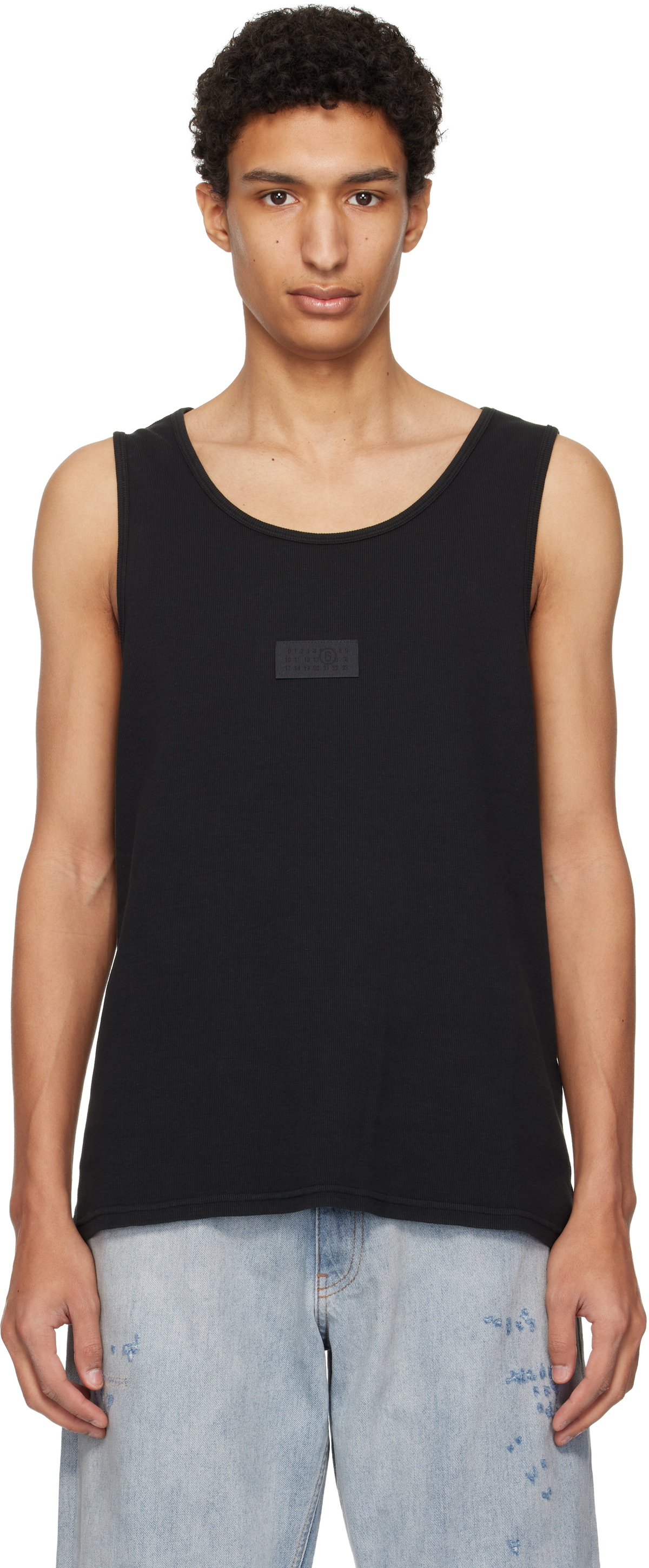 MM6 Maison Margiela Black Paneled Tank Top MM6 Maison Margiela