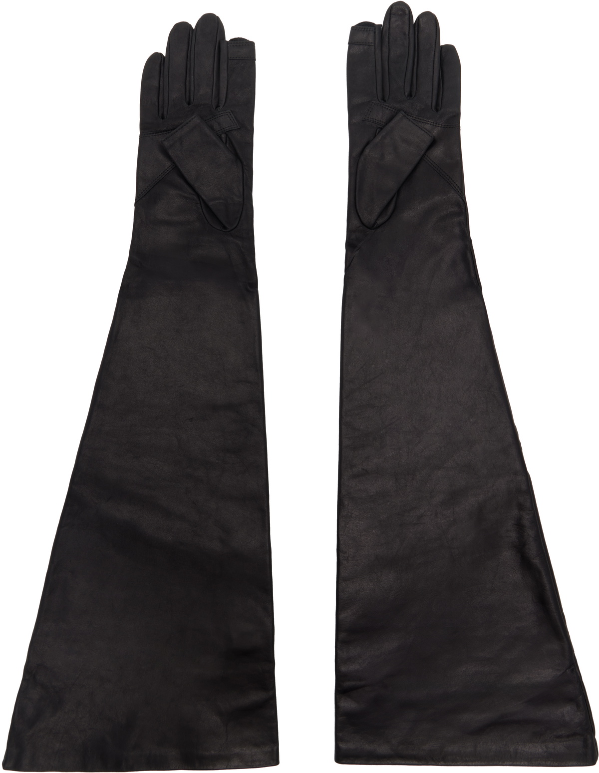Rick Owens Black Porterville Gauntlet Gloves Rick Owens