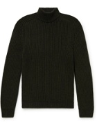 EDWIN - Slim-Fit Ribbed-Knit Rollneck Sweater - Green