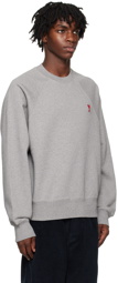 AMI Paris Gray Ami De Cœur Sweatshirt