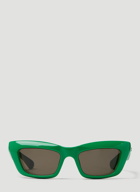 BV1182S Cat Eye Sunglasses in Green