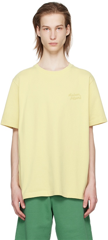 Photo: Maison Kitsuné Yellow Handwriting T-Shirt