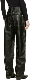 EYTYS Black Mercury Faux-Leather Trousers