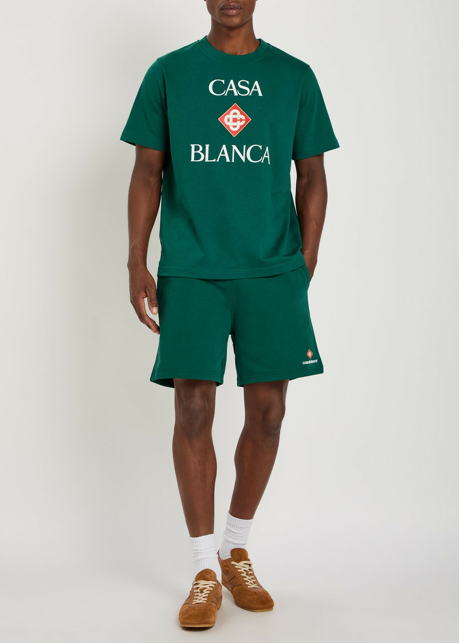 Casablanca Logo-print Cotton T-shirt Green
