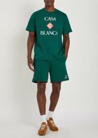 Casablanca Logo-print Cotton T-shirt Green