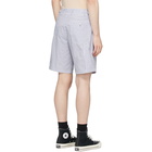 rag and bone White and Blue Franklin Shorts