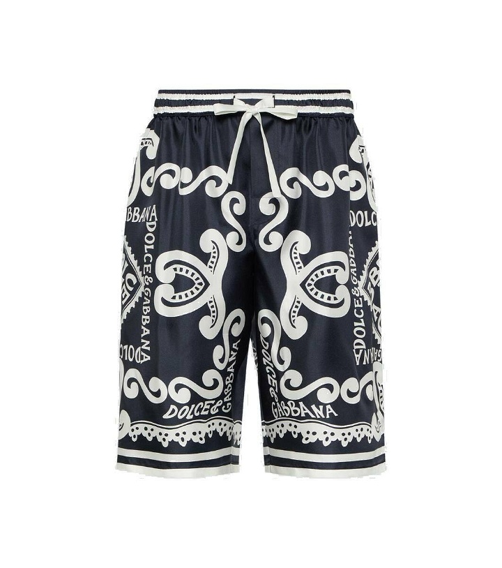 Photo: Dolce&Gabbana Marina silk twill shorts