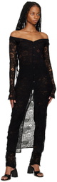 Olēnich Black Cutout Maxi Dress