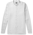 Ermenegildo Zegna - Grandad-Collar Mélange Linen Shirt - Gray