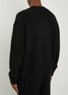 Cole Buxton Logo-intarsia Brushed Wool-blend Jumper Black