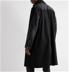 Sacai - Layered Wool-Blend and Denim Coat - Black