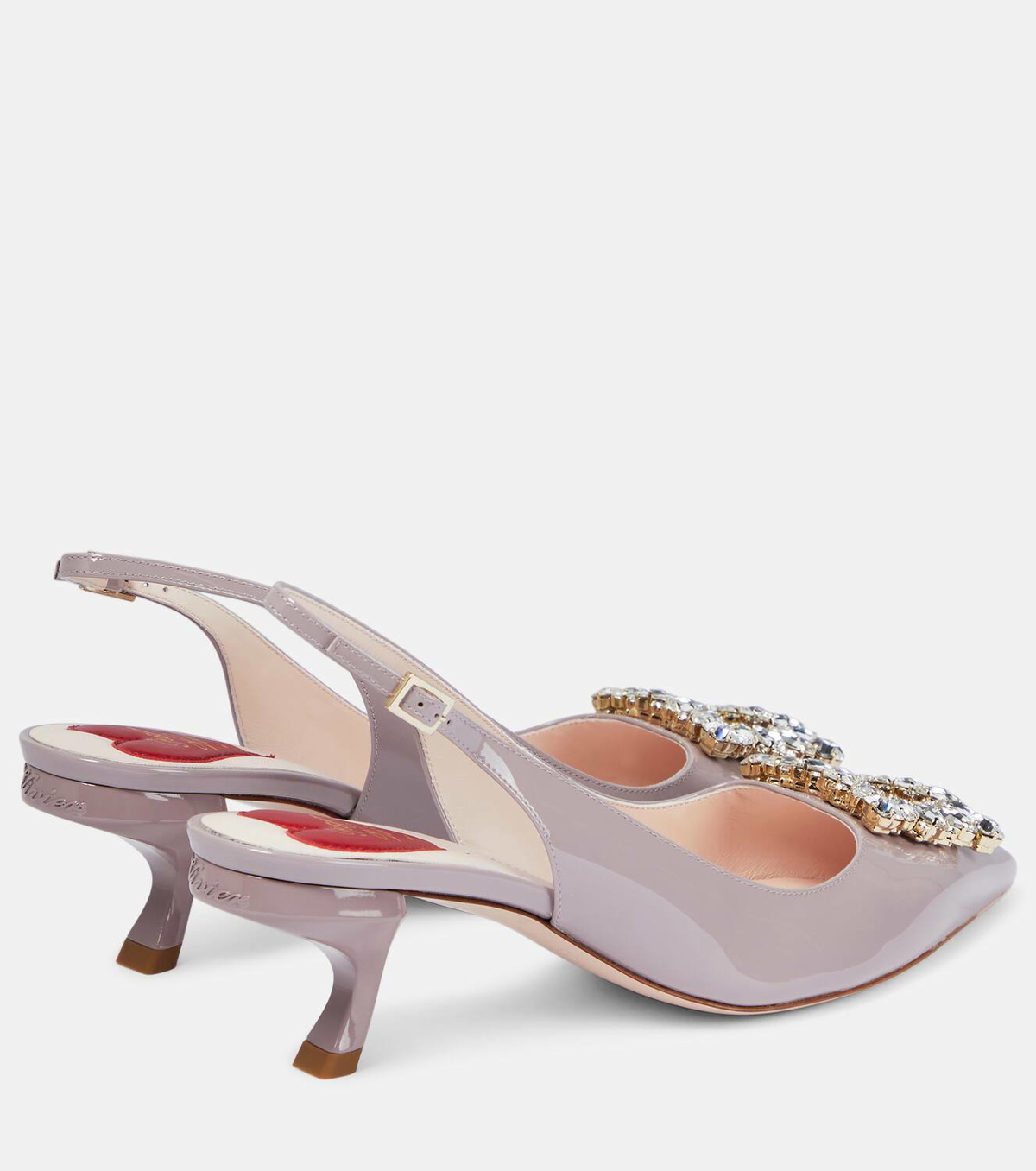 Virgule 55 Buckle Slingback Pumps in Patent Leather main image 1