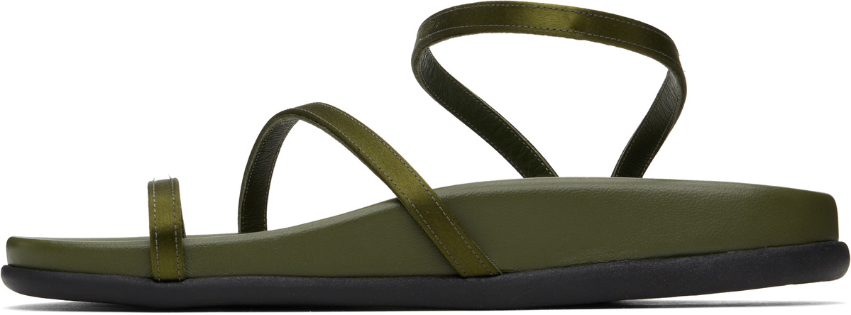 Ancient Greek Sandals Khaki Eleftheria Footbed Sandals