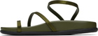Ancient Greek Sandals Khaki Eleftheria Footbed Sandals