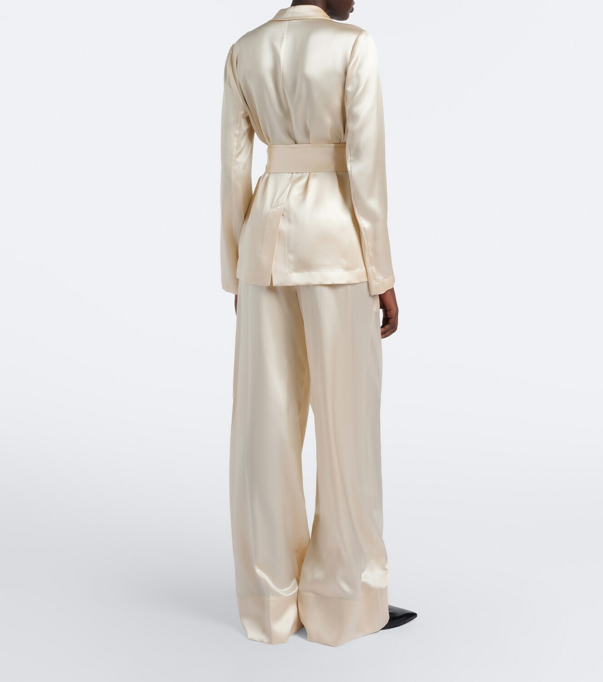 Joseph Dijon silk satin wide-leg pants
