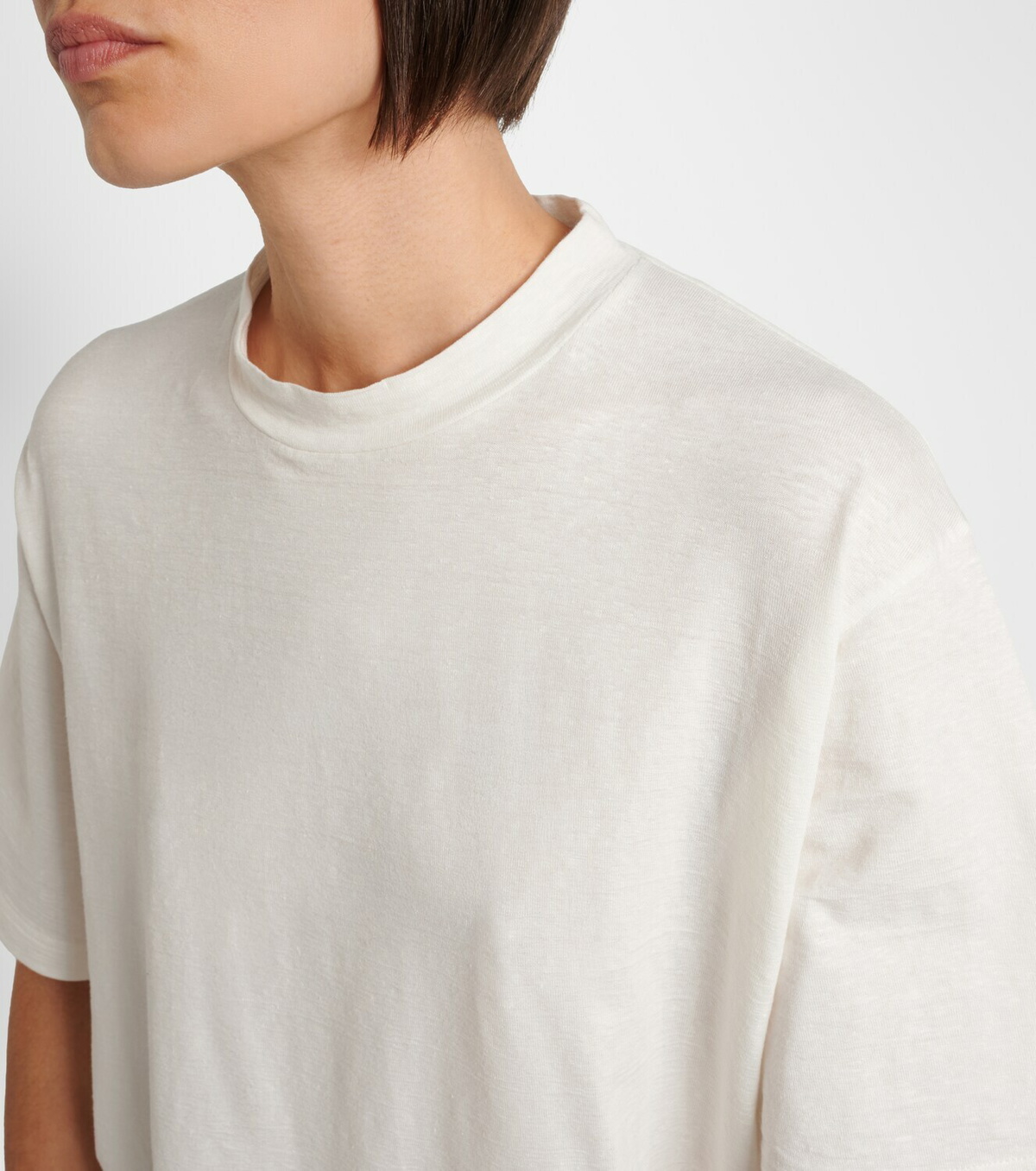 The Row Estavo oversized linen-blend T-shirt