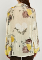 Bernadette Louis Floral-print Velour Blouse Multicoloured 1