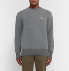 Maison Kitsuné - Two-Tone Wool Sweater - Gray