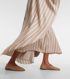 Loro Piana Striped linen and silk kaftan