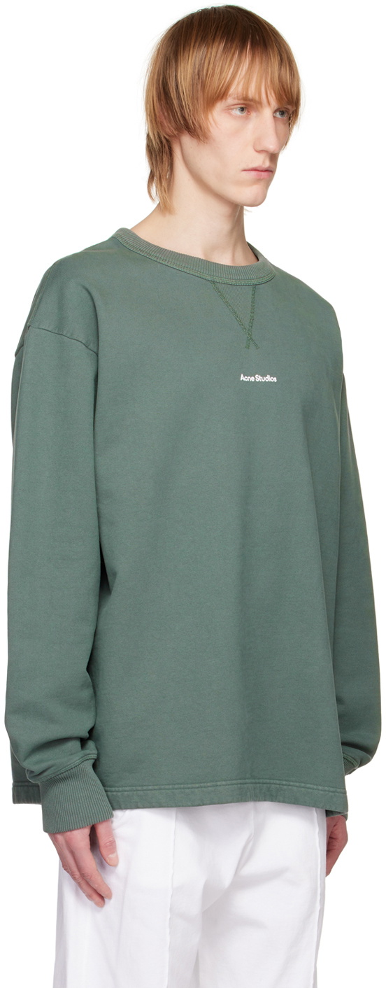 Acne Studios Green Stamp Sweatshirt Acne Studios