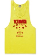 Y,IWO - Gold's Gym Logo-Print Cotton-Jersey Stringer Tank Top - Yellow