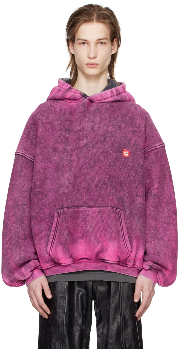 Alexander Wang logo-embossed hoodie - Purple