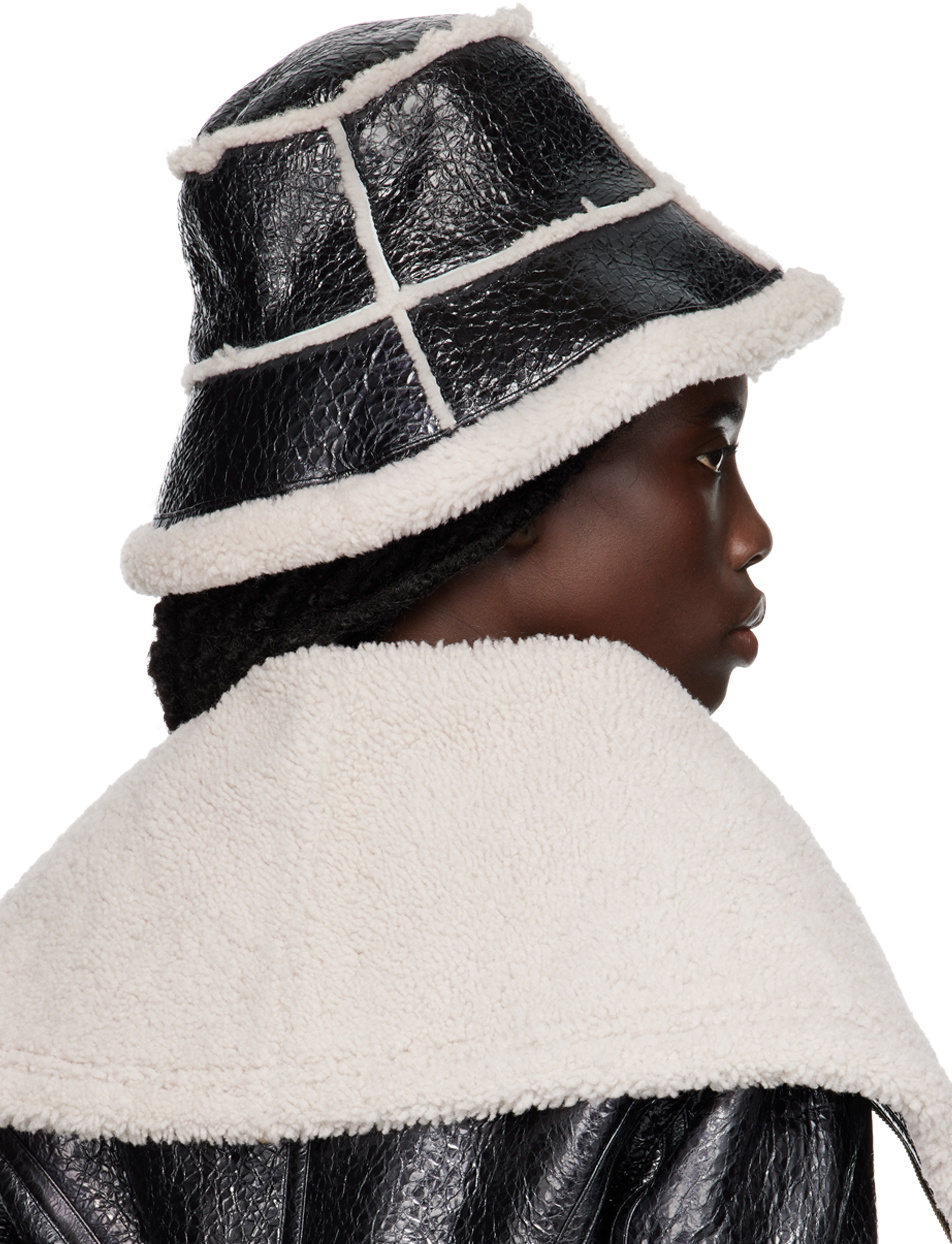 Jean Paul Gaultier Black 'The Laminated' Bucket Hat Jean Paul Gaultier