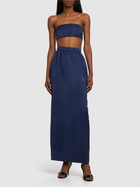 WEWOREWHAT Duchesse Satin Bandeau Top
