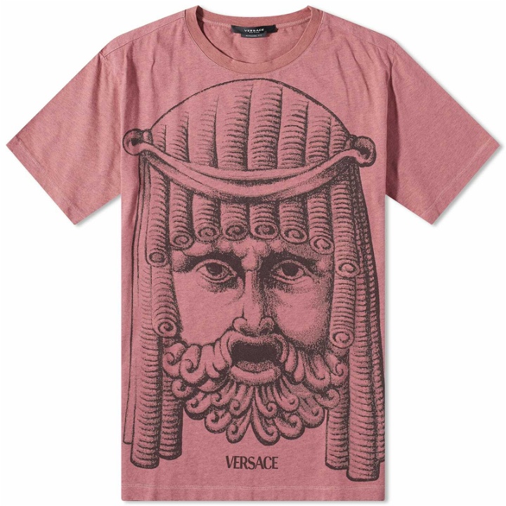 Photo: Versace Men's Greek Mask T-Shirt in Red
