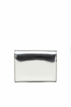 Diesel Bi-fold card holder in mirrored leather - Small Wallets Womens in Silver