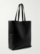 SAINT LAURENT - Bold Crinkled-Leather Tote Bag