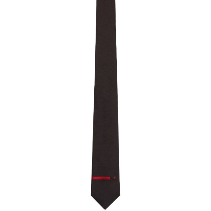 Photo: Givenchy Black and Red Stripe and Star Tie