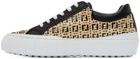 Fendi Black & Beige Raffia 'Forever Fendi' Sneakers