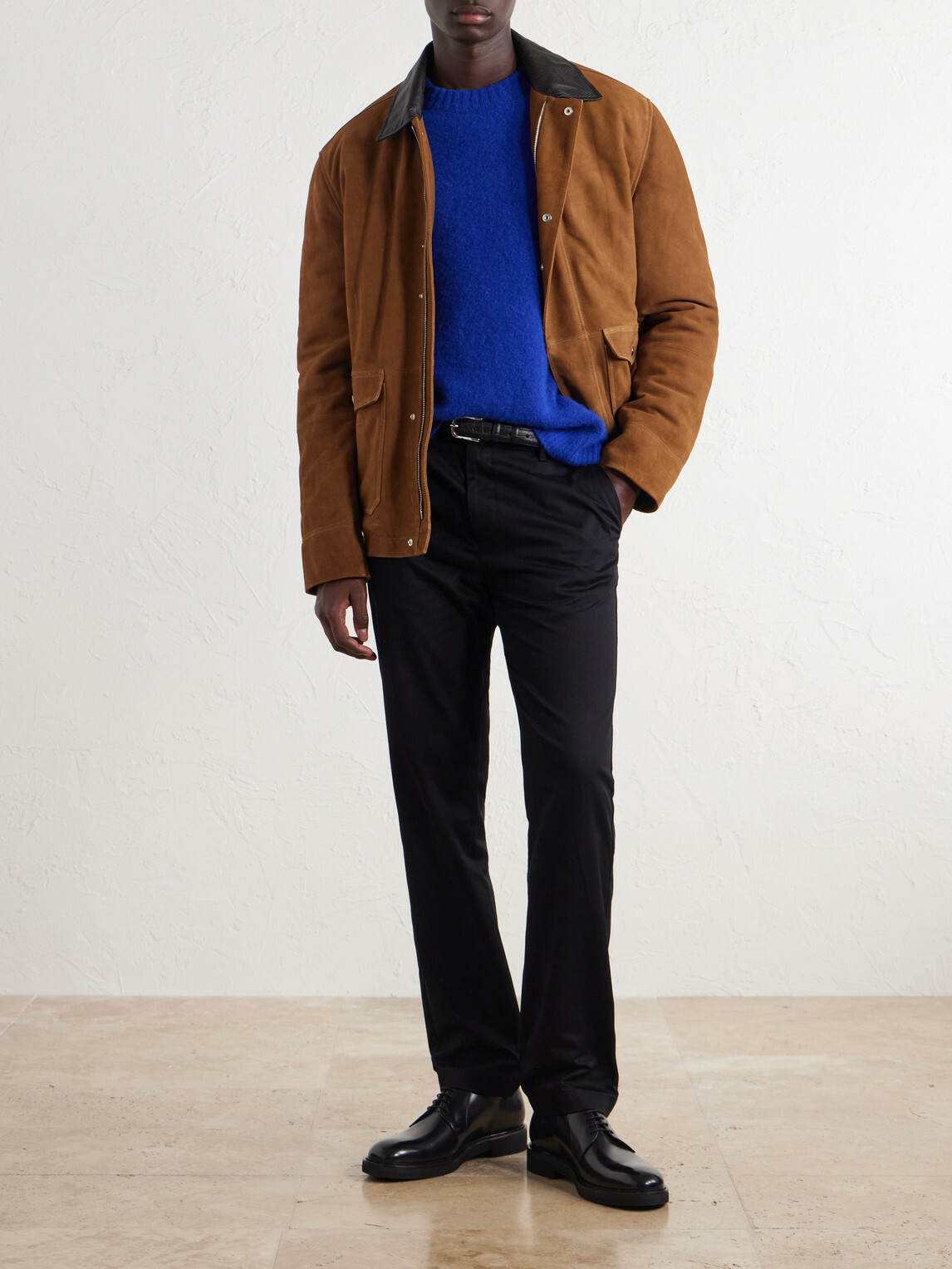 Mr P. - Brushed-Cashmere Sweater - Blue