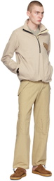 RANRA Beige Stand Collar Sweatshirt