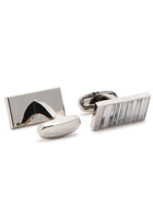 Paul Smith Signature Stripe Mother of Pearl Cufflinks - Silver - One Size