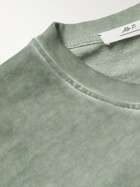 Mr P. - Cold-Dyed Organic Cotton-Jersey Sweatshirt - Green