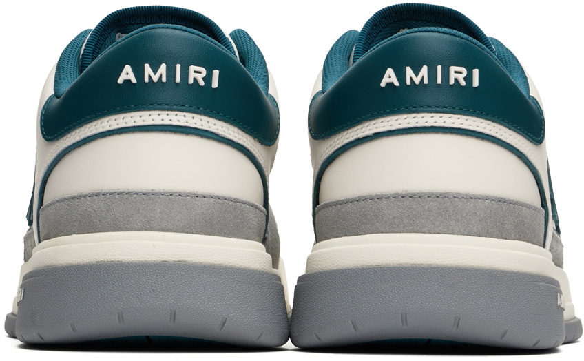 AMIRI White & Green Classic Low Sneakers Amiri