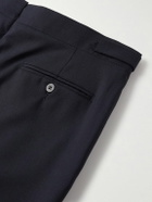 Stòffa - Straight-Leg Pleated Wool Suit Trousers - Blue