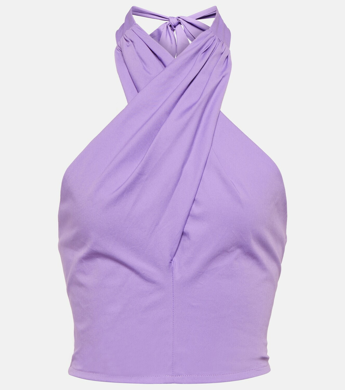 Staud - Kai cropped halter-neck cotton top